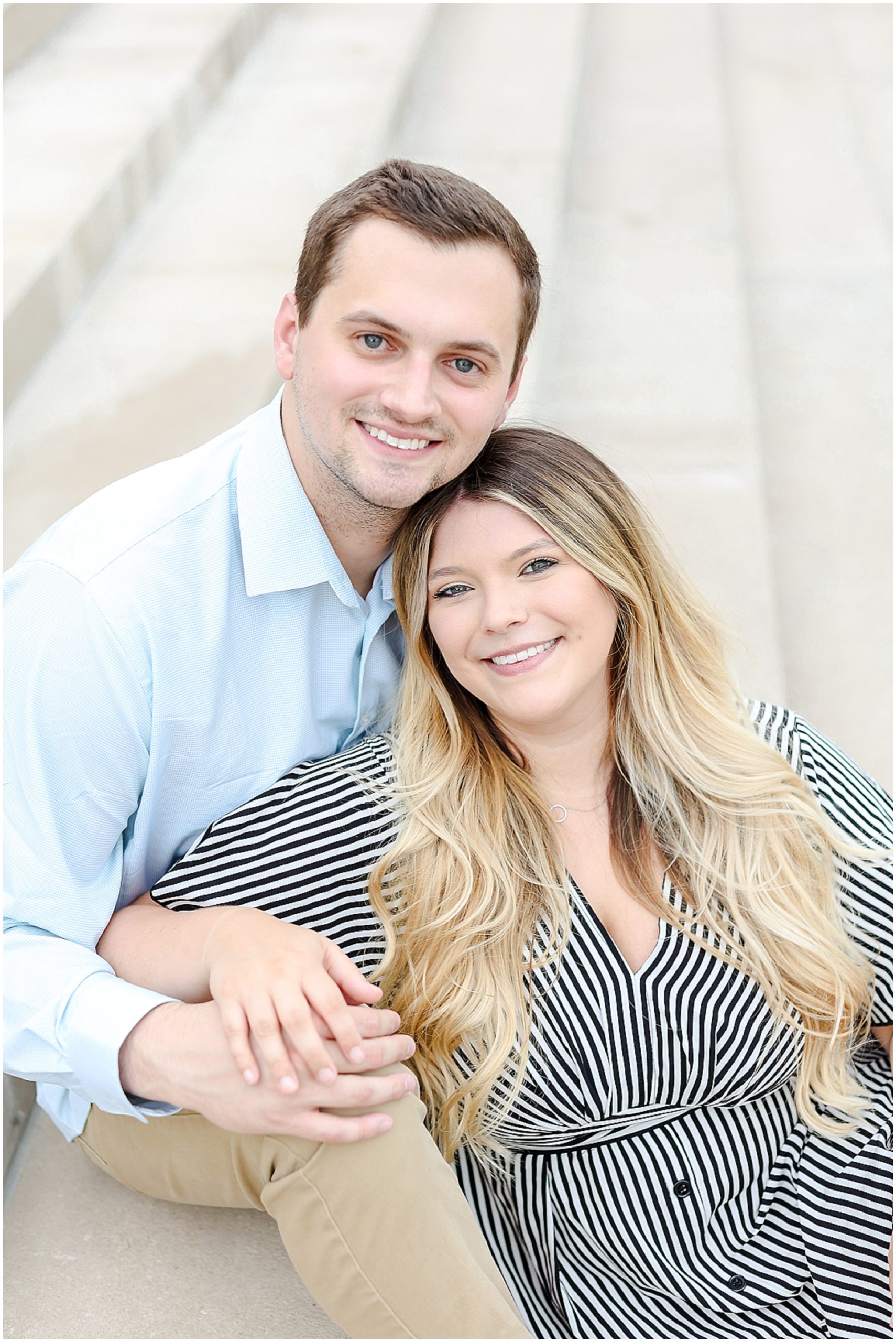 KC Engagement Session for Molly & Austin at the Kansas City Nelson Atkins Museum - Hotel Kansas City Wedding Venue - Where to Get Married in Kansas - Family Portrait Photography - happy couple