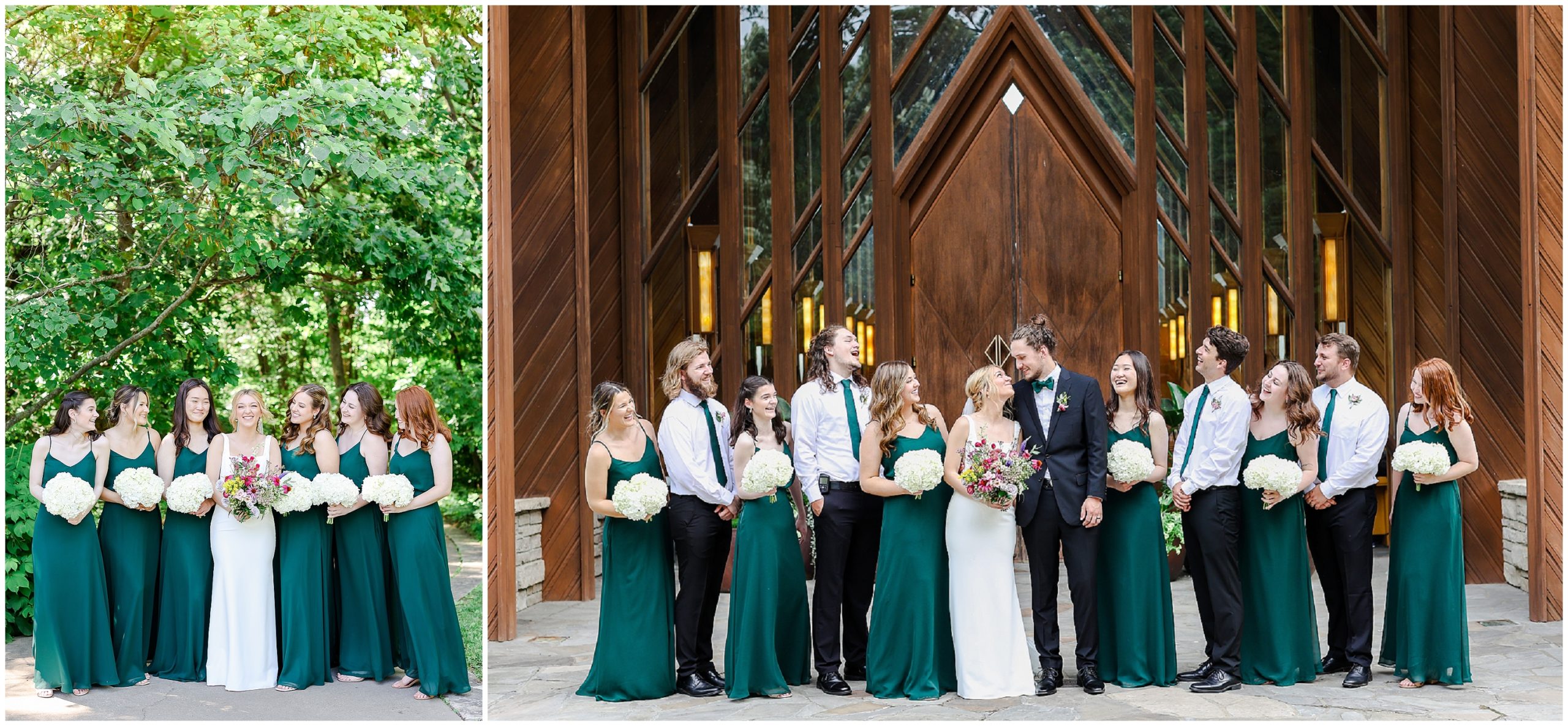 Bridal Party Photos at the Chapel at Powell Gardens