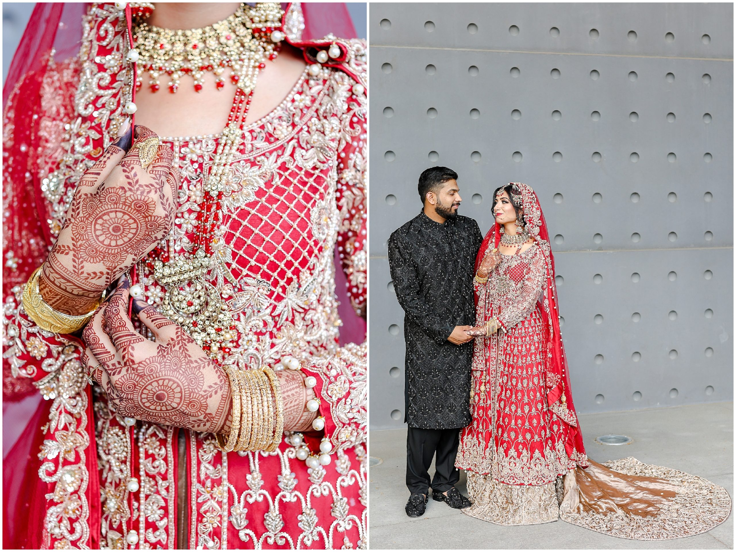 Pakistani Indian Wedding in Kansas City at the Overland Park Marriott photographed by Mariam Saifan Photography | Red Indian Pakistani Muslim Wedding Dress | Hair & Makeup Ideas | Best Wedding Photographer in Kansas City and Destination Weddings