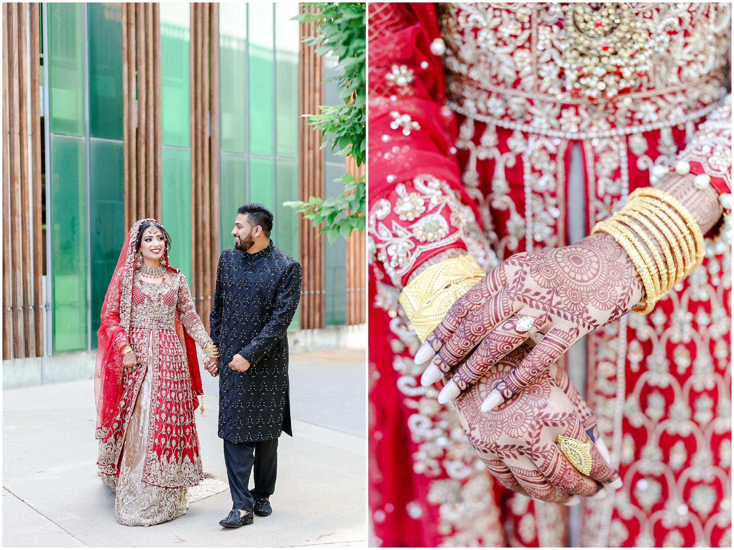 Pakistani Indian Wedding in Kansas City at the Overland Park Marriott photographed by Mariam Saifan Photography | Red Indian Pakistani Muslim Wedding Dress | Hair & Makeup Ideas | Best Wedding Photographer in Kansas City and Destination Weddings