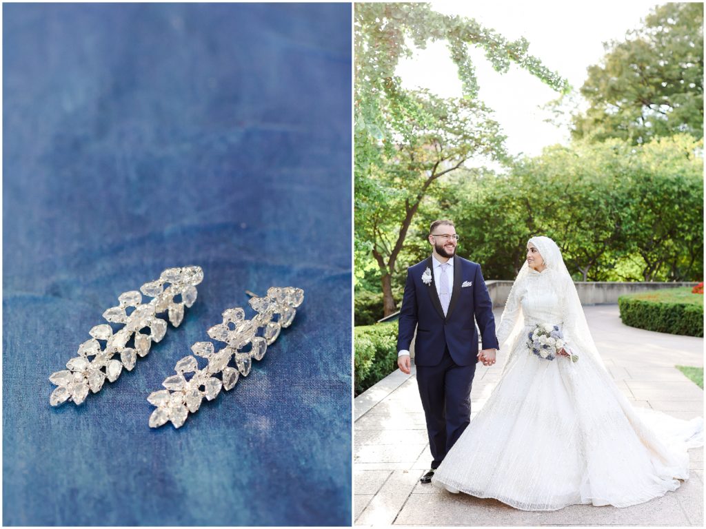 Damien & Noora's Arab Palestinian Wedding in Overland Park Kansas | Arab Wedding Photography in Kansas City & St. Louis Missouri | Chicago Arab Wedding Photographer | Beautiful Wedding Photos at the Nelson Atkins Museum KC | veil wedding dress | Muslim Wedding Dress | Hijabi Bride