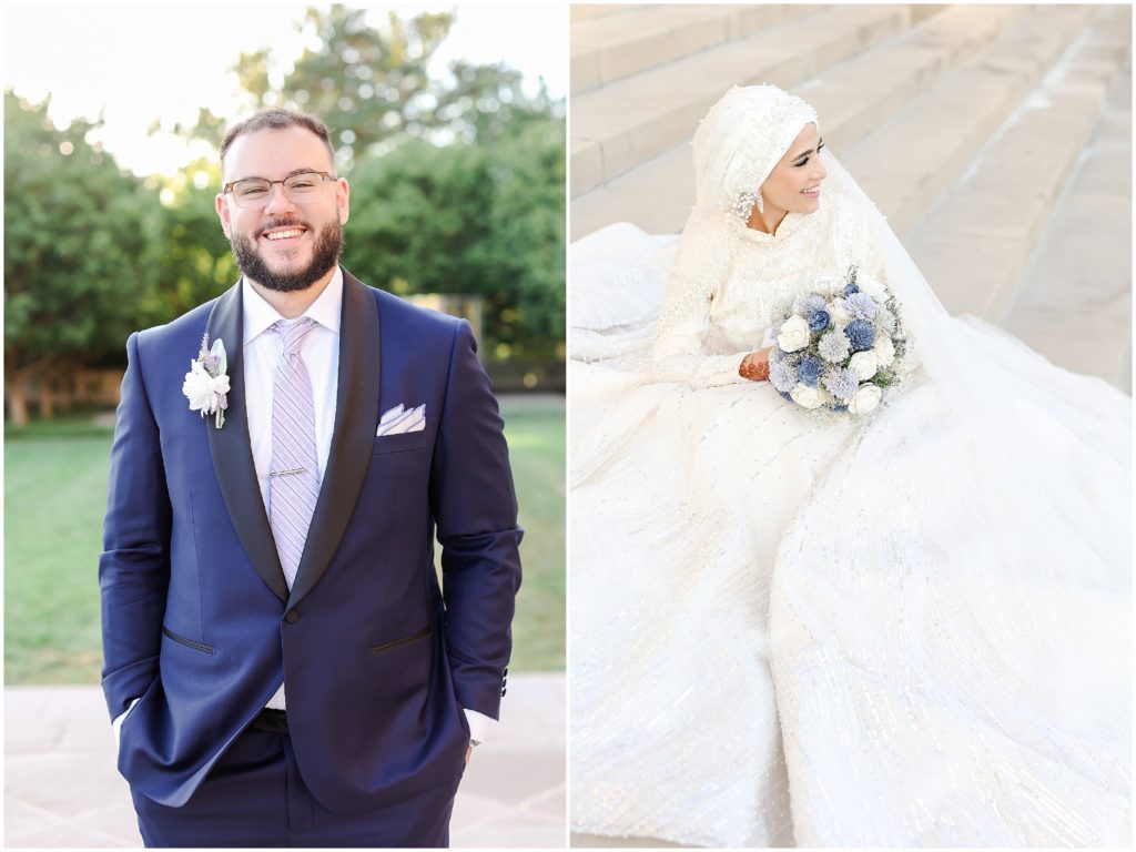 Damien & Noora's Arab Palestinian Wedding in Overland Park Kansas | Arab Wedding Photography in Kansas City & St. Louis Missouri | Chicago Arab Wedding Photographer | Beautiful Wedding Photos at the Nelson Atkins Museum KC | veil wedding dress | Muslim Wedding Dress | Hijabi Bride