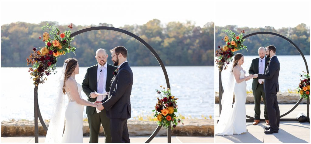 Wedding Ceremony at Lake Olathe Eagles Landing