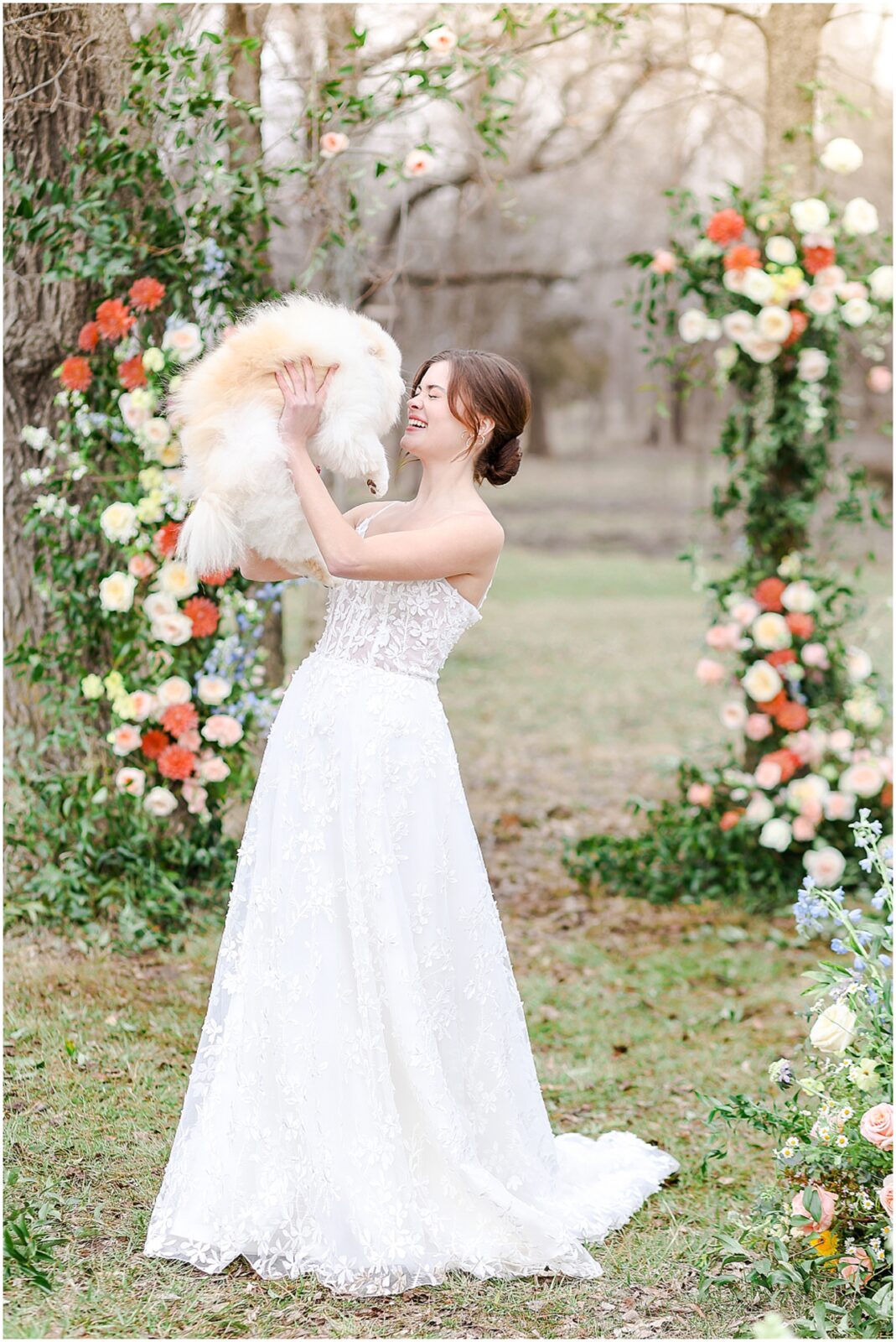 puppy dog wedding photos - engagement photos with your dog - how to take photos with your dog - wedding photography kansas city 
