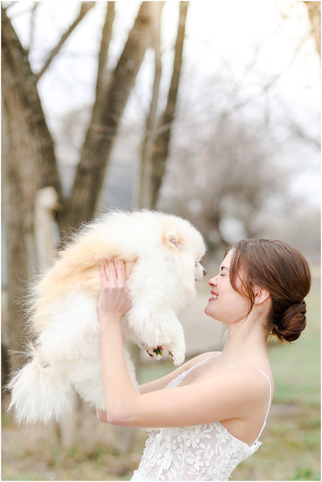 Cute dog photos at wedding 