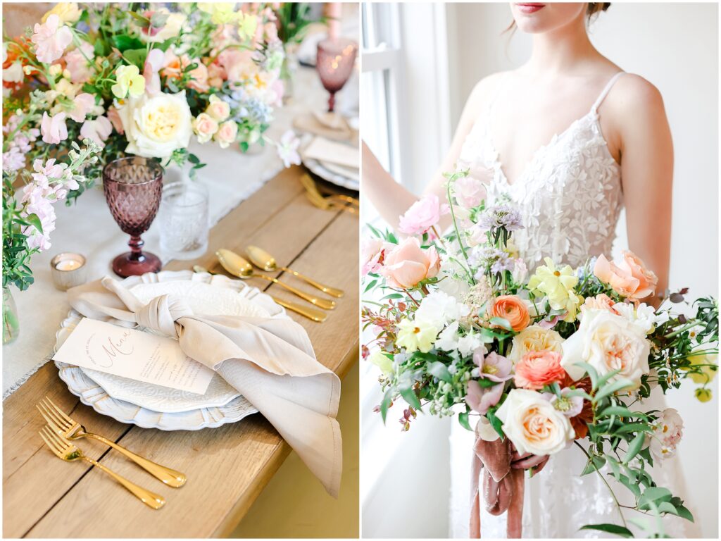 wedding bouquet spring colorful