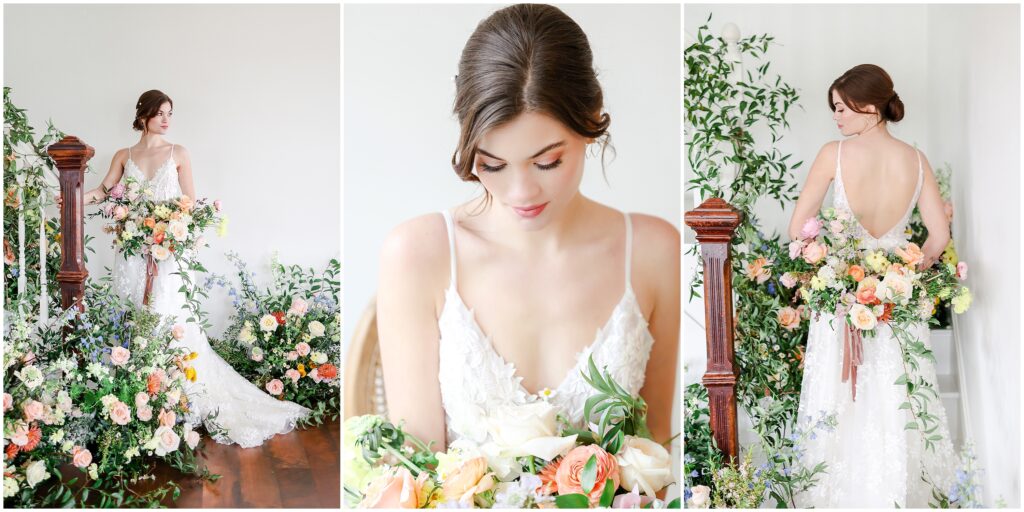 Wedding Photography in Kansas City - Wedding Bridal Photos by Mariam Saifan Photography - Flowers by Wild Hill Flowers and Wedding Planning - Simple Hair and Makeup by White Carpet Bride - Wedding Gown KC Something White Bridal Boutique - Spring Inspired Wedding