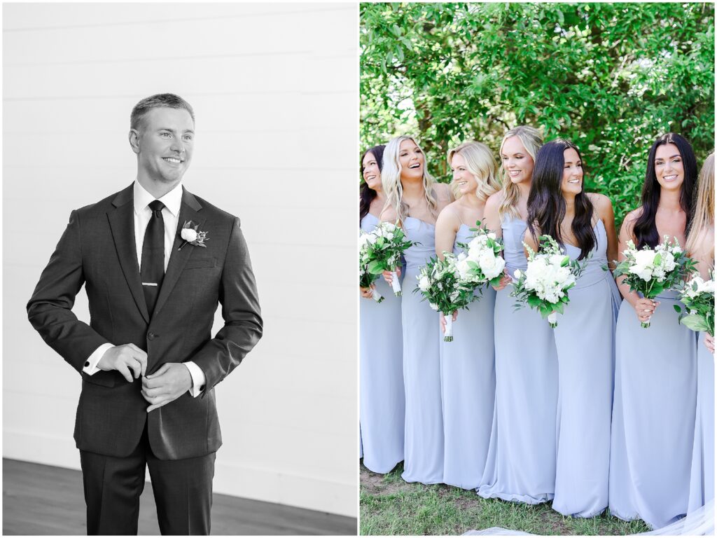 happy bridal party photos 