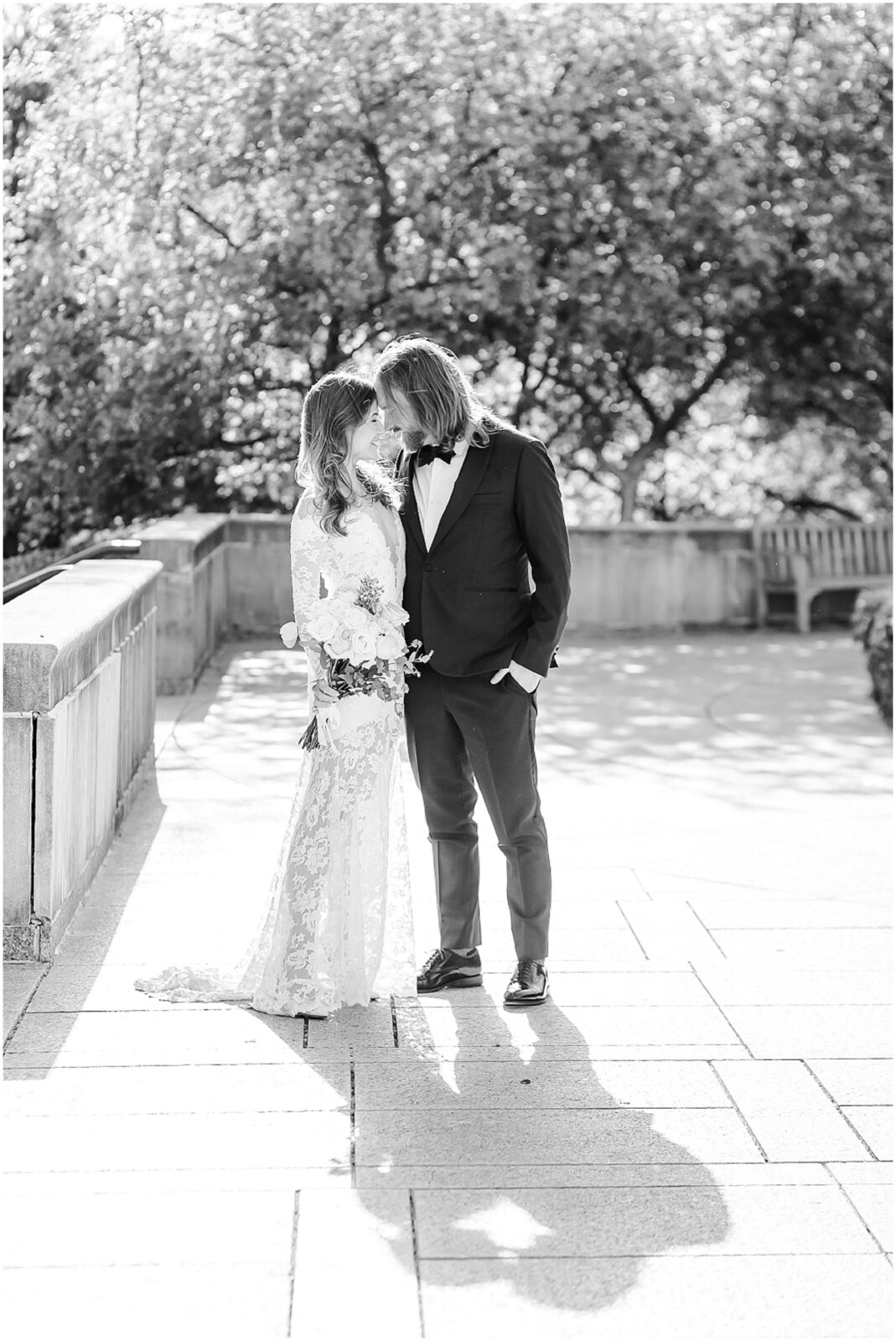 Kansas City Luxury Wedding Photos | Loews Kanasas City | WHere to Take Photos | Engagement Photographer | Olvie Lace Wedding Dress & Bella Belle Shoes