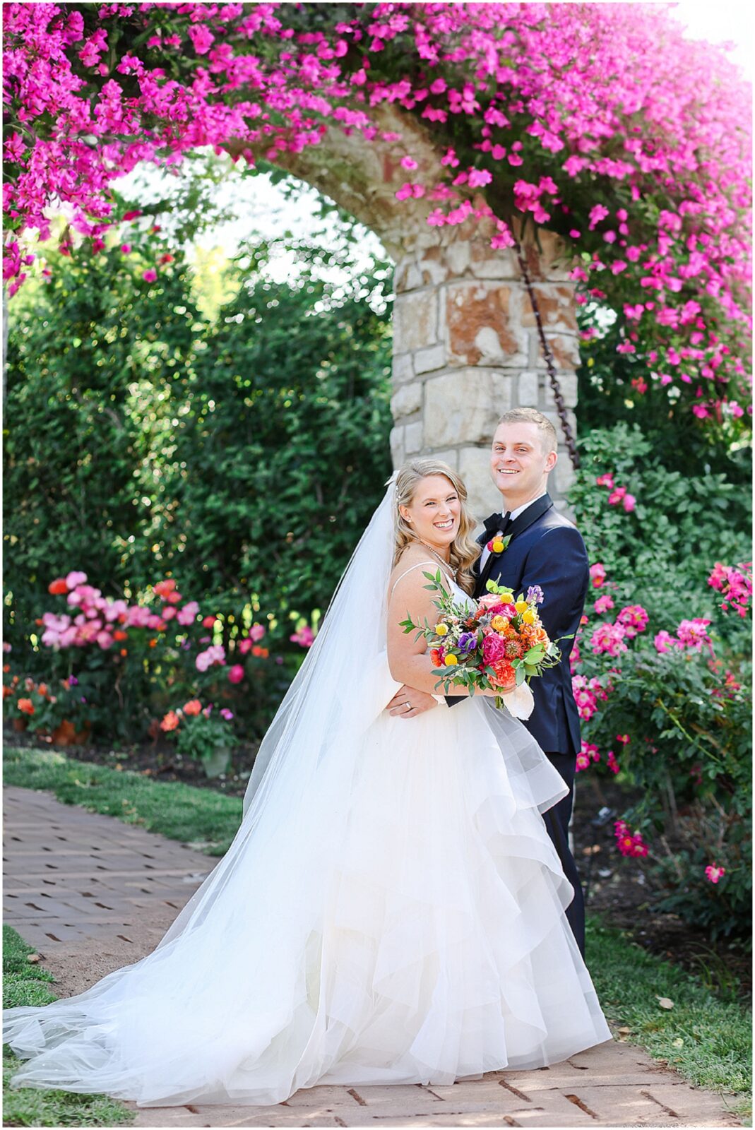 Colorful Summer Wedding in Kansas City at the Loose Park Rose Garden and 2016 Main Wedding Venue | Photos by Mariam Saifan Photography | Kansas City Wedding Photographer | Gorgeous PInk Flowers | Stunning Luxury Wedding Photos | Martha Stewart Weddings | Vogue Weddings | Destination Wedding Photographer | Pink Bridal Party Dresses & Colorful Wedding Flowers 