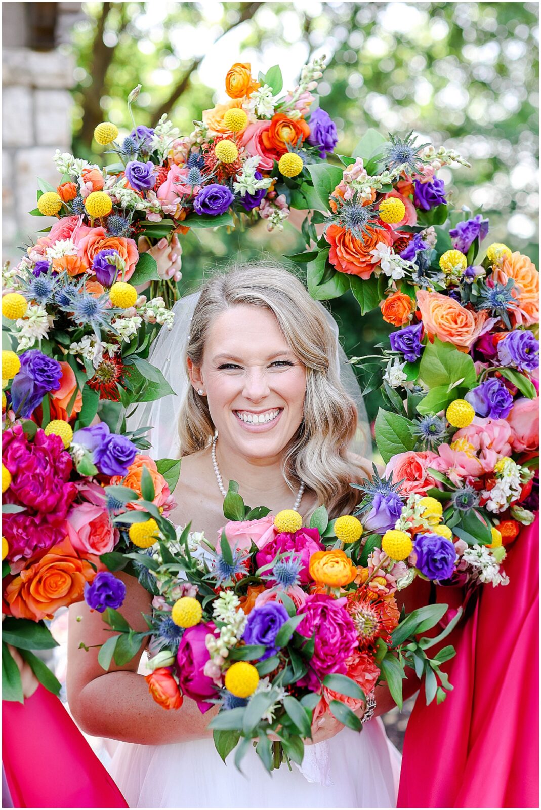 Colorful Summer Wedding in Kansas City at the Loose Park Rose Garden and 2016 Main Wedding Venue | Photos by Mariam Saifan Photography | Kansas City Wedding Photographer | Gorgeous PInk Flowers | Stunning Luxury Wedding Photos | Martha Stewart Weddings | Vogue Weddings | Destination Wedding Photographer | Pink Bridal Party Dresses & Colorful Wedding Flowers 