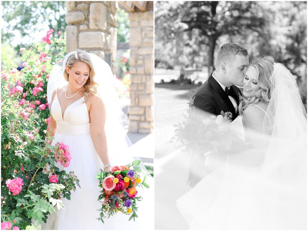 Colorful Summer Wedding in Kansas City at the Loose Park Rose Garden and 2016 Main Wedding Venue | Photos by Mariam Saifan Photography | Kansas City Wedding Photographer | Gorgeous PInk Flowers | Stunning Luxury Wedding Photos | Martha Stewart Weddings | Vogue Weddings | Destination Wedding Photographer | Pink Bridal Party Dresses & Colorful Wedding Flowers 