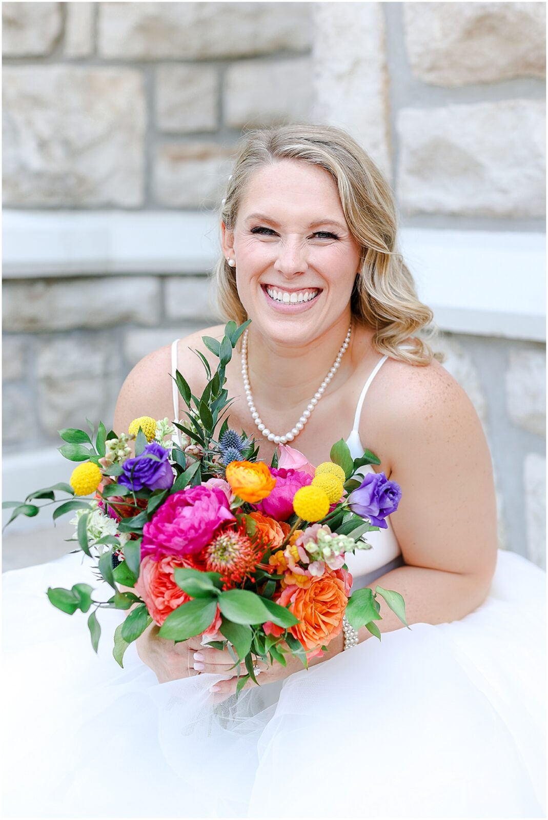 happy laughing bride 