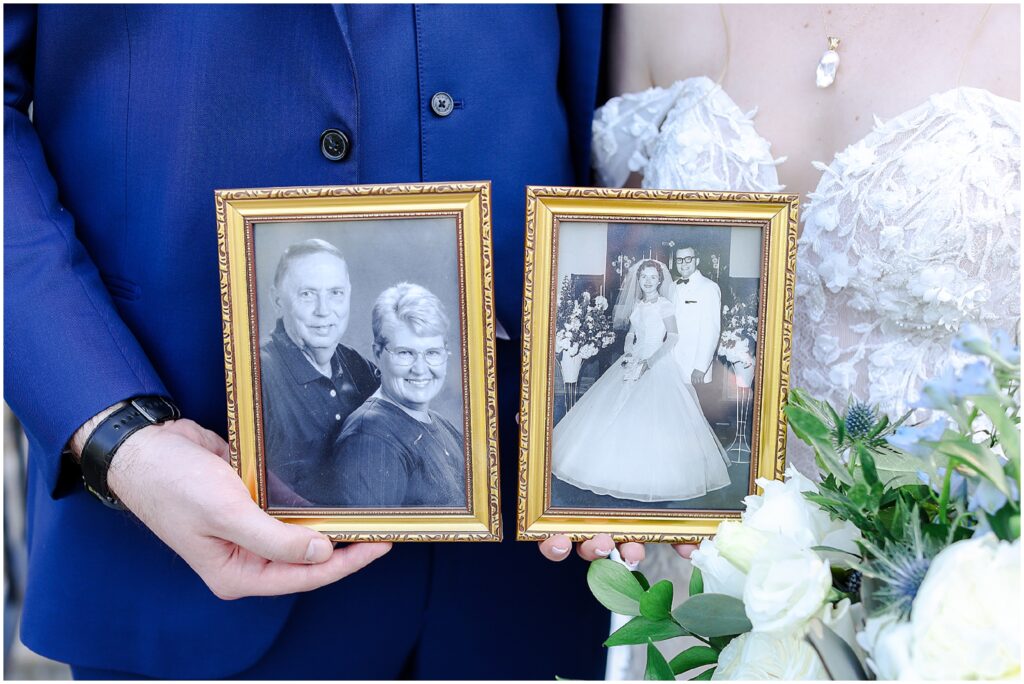 old vintage photo of grandparents at a wedding 