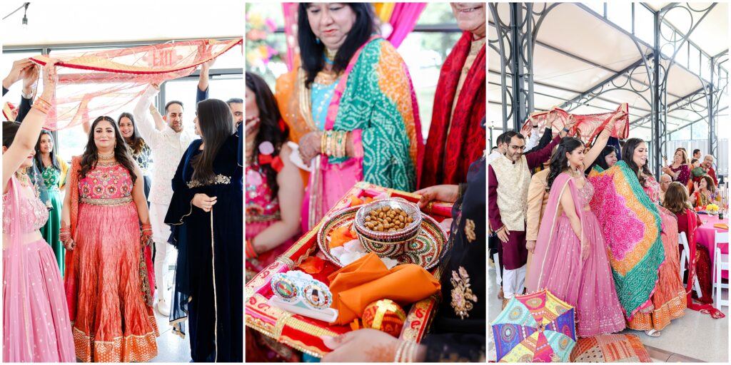 Indian Wedding Sangeet Party at Avent Orangery by Mariam Saifan Photography | Kansas City & STL Indian Wedding Photographer | Colorful Sangeet Decoration Ideas | Wedding at Avent Orangery 