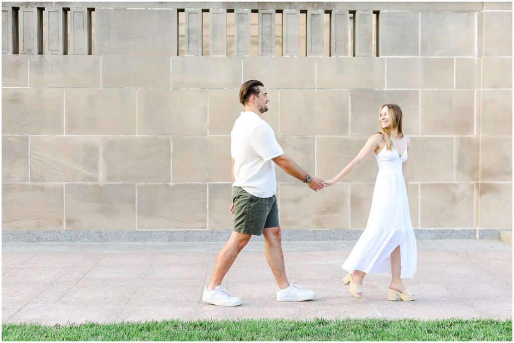 walking engagement photos 