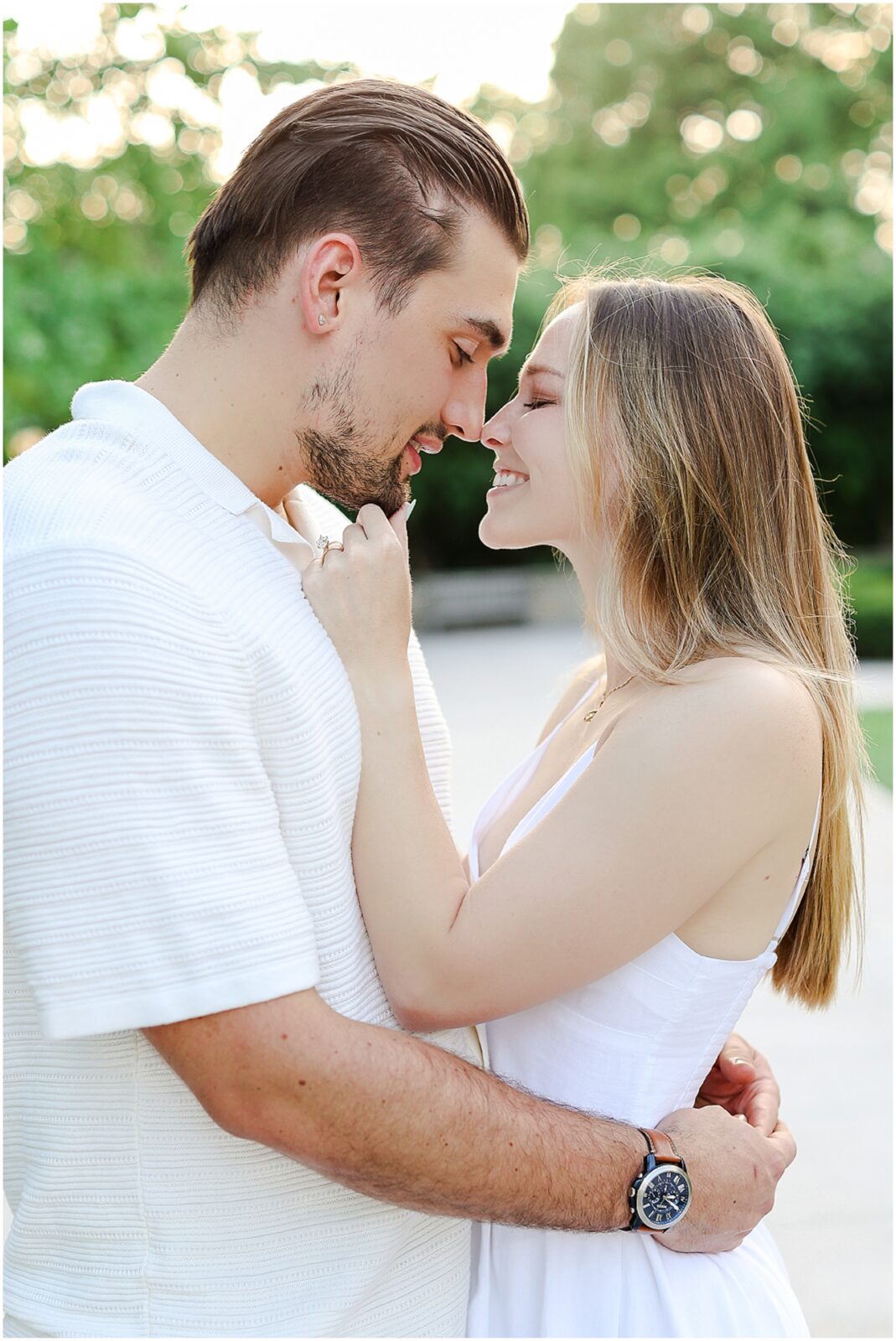 close up engagement portraits 