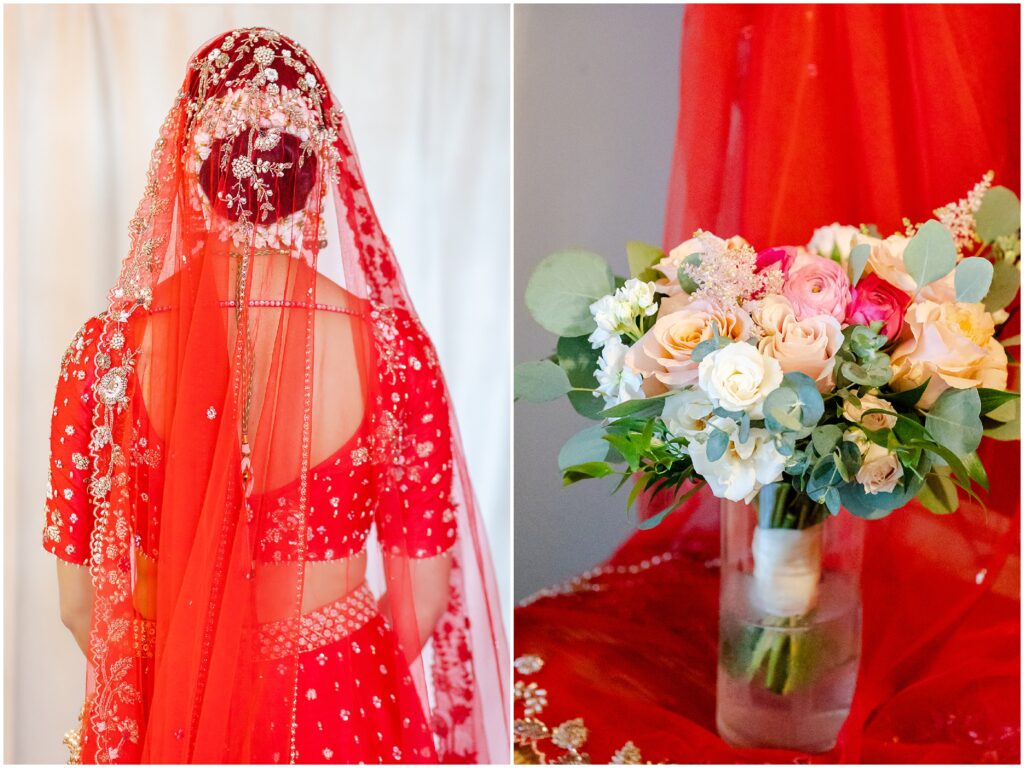 South Asian Bridal Portraits of Elegance - A Glimpse into an Indian Fusion Sikh Wedding at Kansas Mildale Farms, featuring Sangeet, henna, baraat, dholi, by Mariam Saifan Photography - Your Kansas City Wedding Photographer