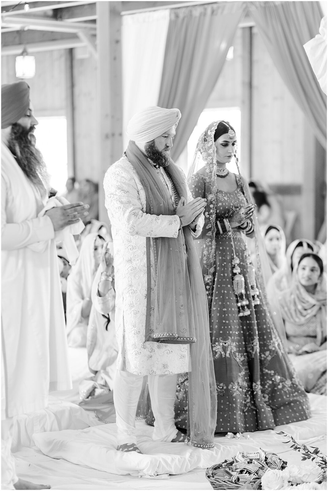 Mesmerizing South Asian Bridal Portraits - Indian Fusion Sikh Wedding Extravaganza at Kansas Mildale Farms, complete with Sangeet, henna, baraat, dholi, captured by Mariam Saifan Photography, the Premier Kansas City Wedding Photographer