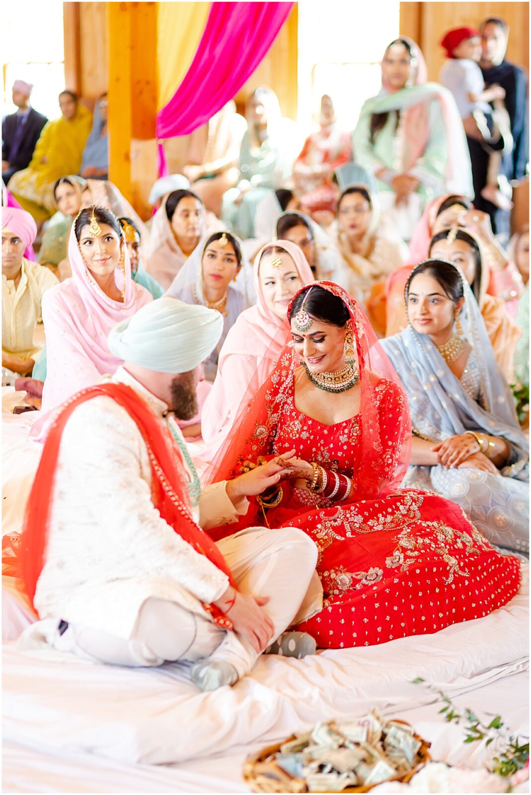Mesmerizing South Asian Bridal Portraits - Indian Fusion Sikh Wedding Extravaganza at Kansas Mildale Farms, complete with Sangeet, henna, baraat, dholi, captured by Mariam Saifan Photography, the Premier Kansas City Wedding Photographer