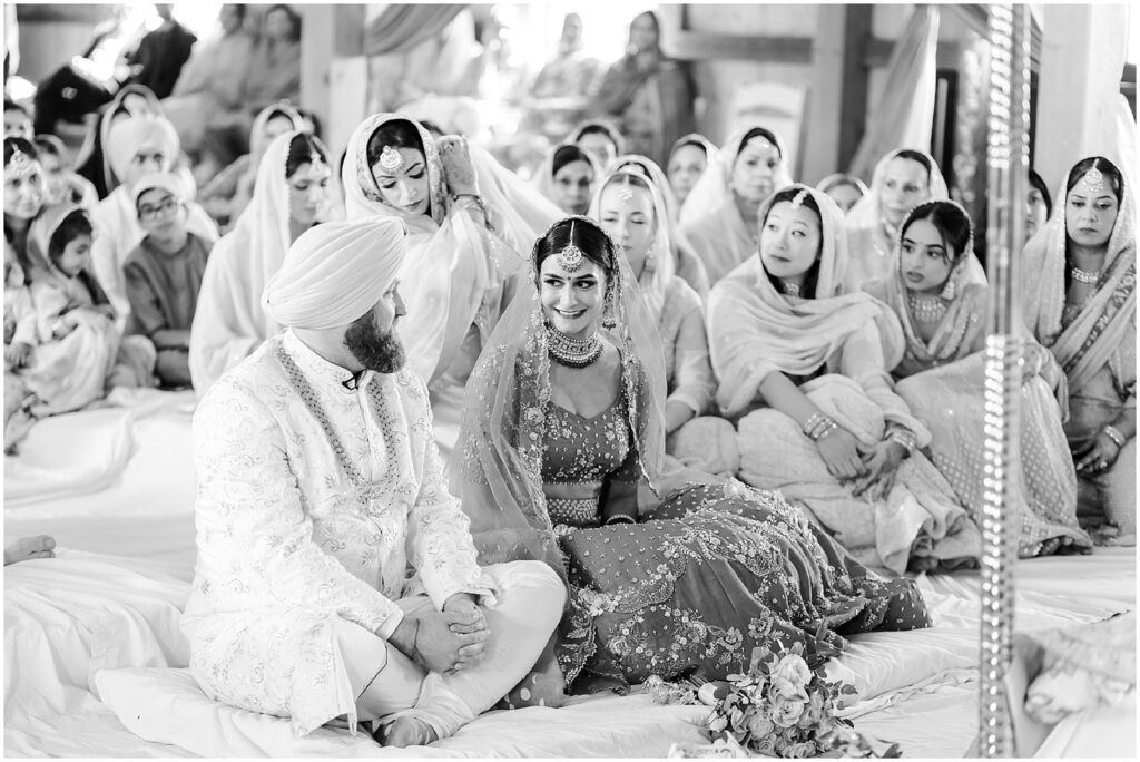 Mesmerizing South Asian Bridal Portraits - Indian Fusion Sikh Wedding Extravaganza at Kansas Mildale Farms, complete with Sangeet, henna, baraat, dholi, captured by Mariam Saifan Photography, the Premier Kansas City Wedding Photographer