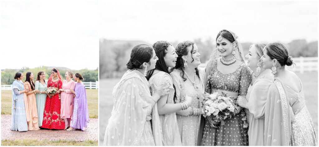 Cherished South Asian Bridal Portraits - Witness the Beauty of an Indian Fusion Sikh Wedding at Kansas Mildale Farms, featuring Sangeet, henna, baraat, dholi, courtesy of Mariam Saifan Photography, Kansas City's Premier Wedding Photographer