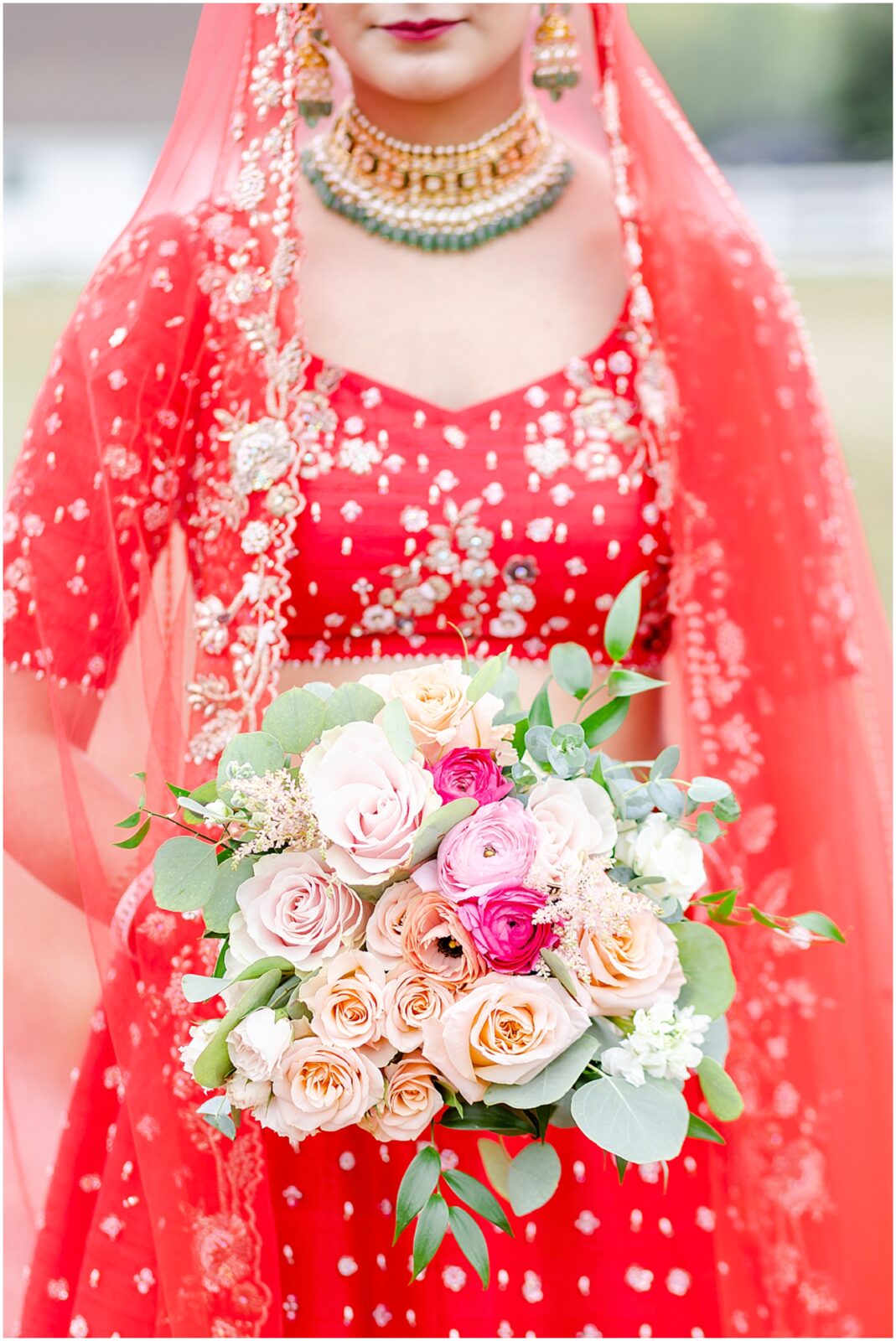 colorful indian fusion wedding bridal party photos - stl and kansas city wedding photographer - south asian bridal party portraits - mariam saifan photography