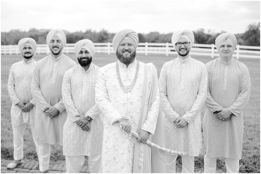 Cherished South Asian Bridal Portraits - Witness the Beauty of an Indian Fusion Sikh Wedding at Kansas Mildale Farms, featuring Sangeet, henna, baraat, dholi, courtesy of Mariam Saifan Photography, Kansas City's Premier Wedding Photographer