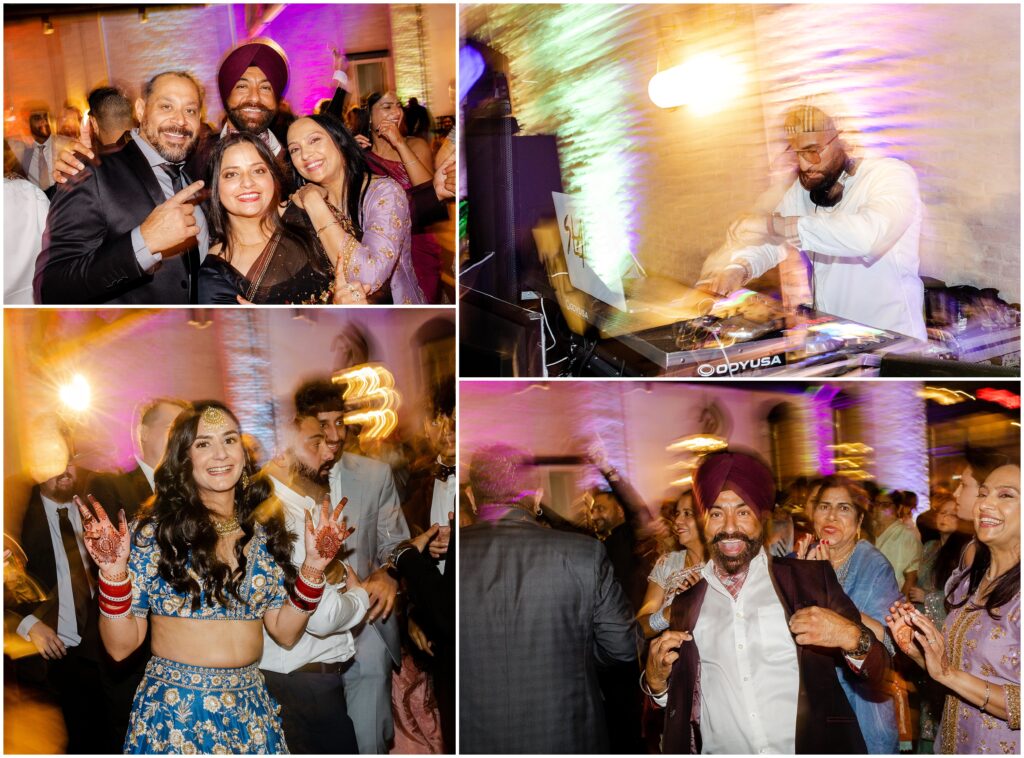 indian sikh wedding reception at kansas city bardot - kc wedding photographer mariam saifan - fun wedding reception photos with shutter drag