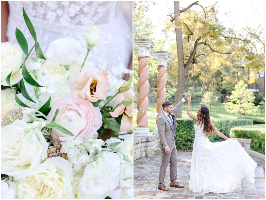 italian garden wedding photos 