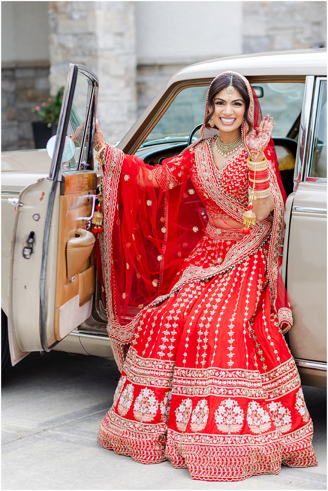 beautiful bride - red wedding outfit 