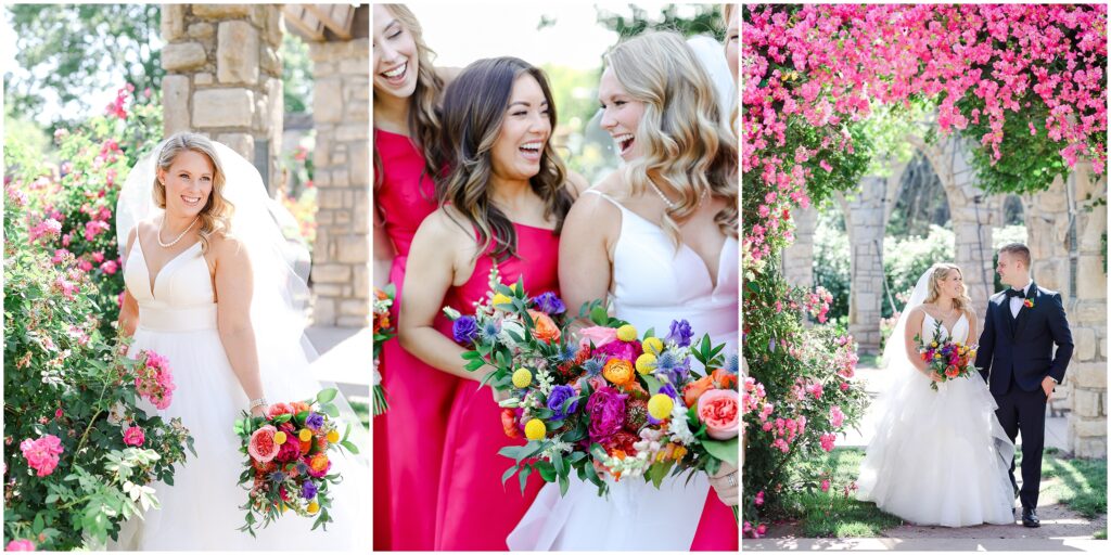 Colorful summer wedding with pink flowers - morning breakfast wedding - mariam saifan photography - kansas city wedding photographer 