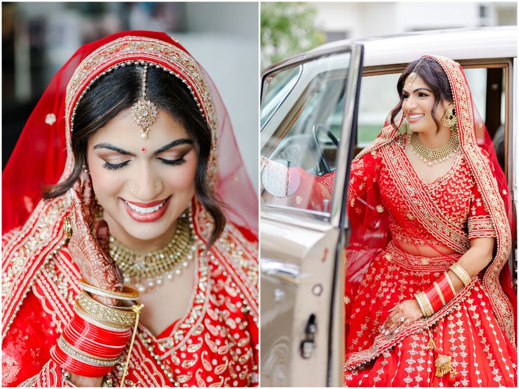 sikh indian wedding ceremony at kansas city temple - wedding photo and video team - mariam saifan photography - gorgeous indian bride wearing red