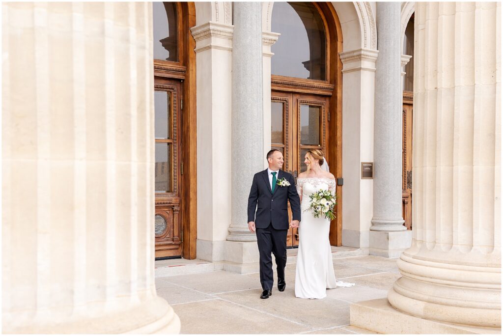 Topeka Capitol Wedding - Topeka Townsite Reception - Kansas Topeka Overland Park - Kansas City Wedding Photographer - Winter Wedding for Sara & Pat