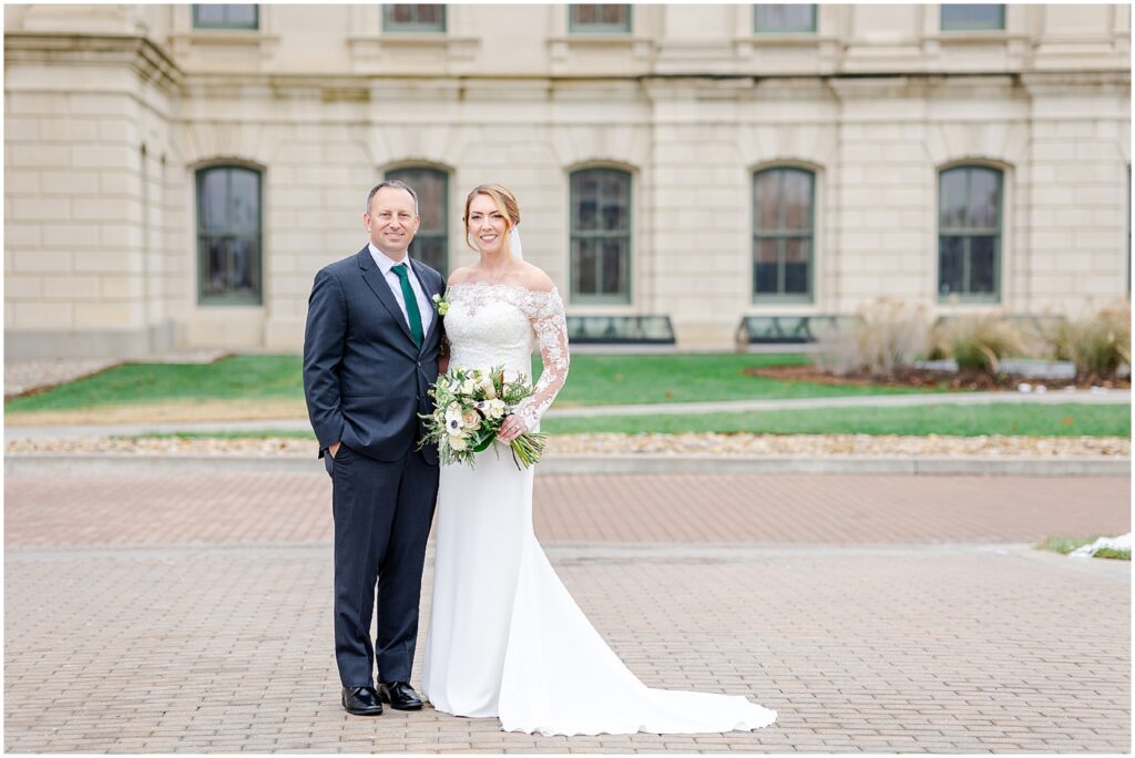 Topeka Capitol Wedding - Topeka Townsite Reception - Kansas Topeka Overland Park - Kansas City Wedding Photographer - Winter Wedding for Sara & Pat