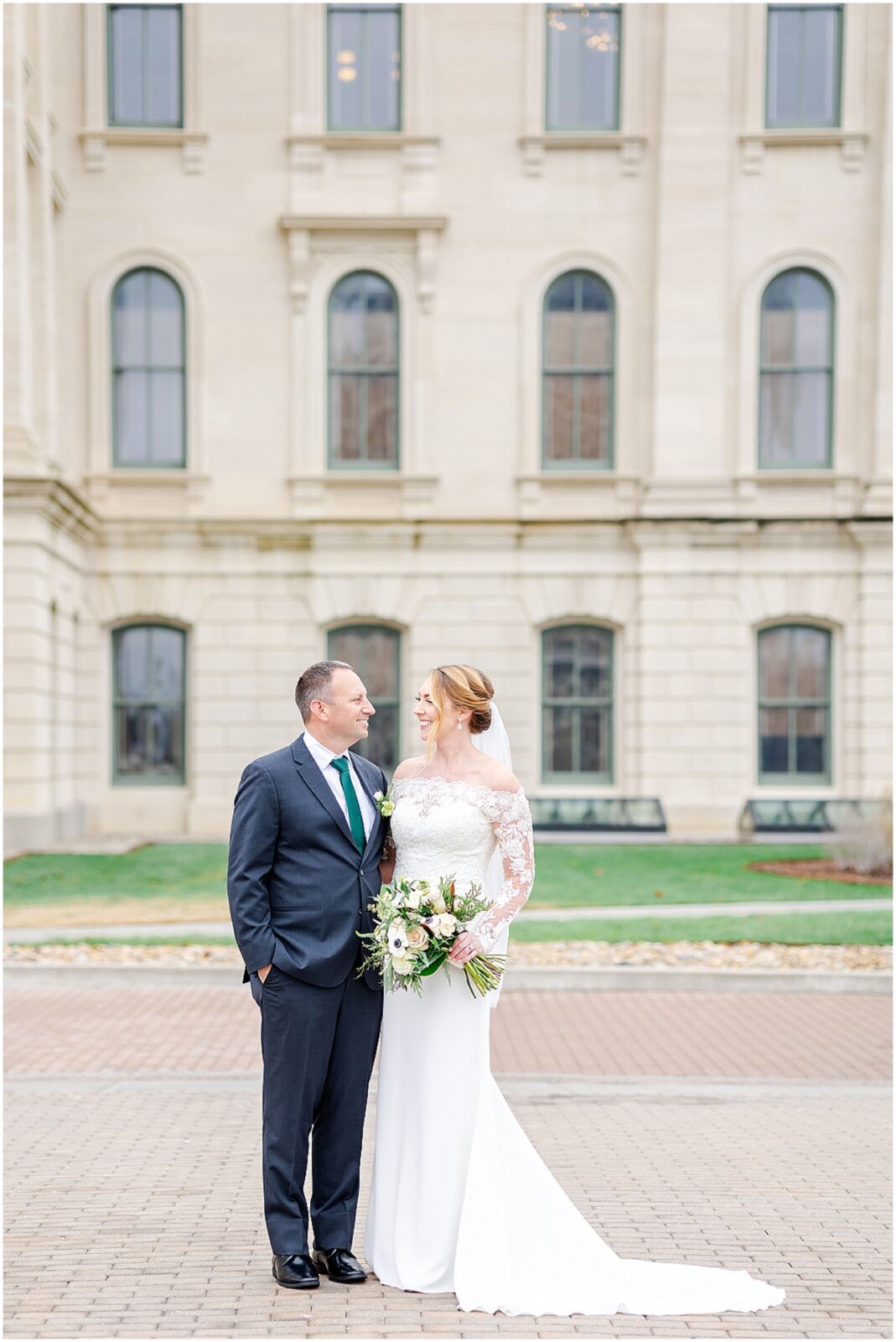 Topeka Capitol Wedding - Topeka Townsite Reception - Kansas Topeka Overland Park - Kansas City Wedding Photographer - Winter Wedding for Sara & Pat