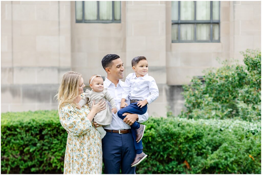 natural family photos in studio kansas city 