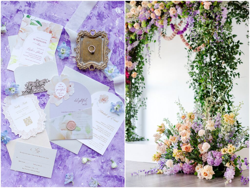 flatlay wedding details 