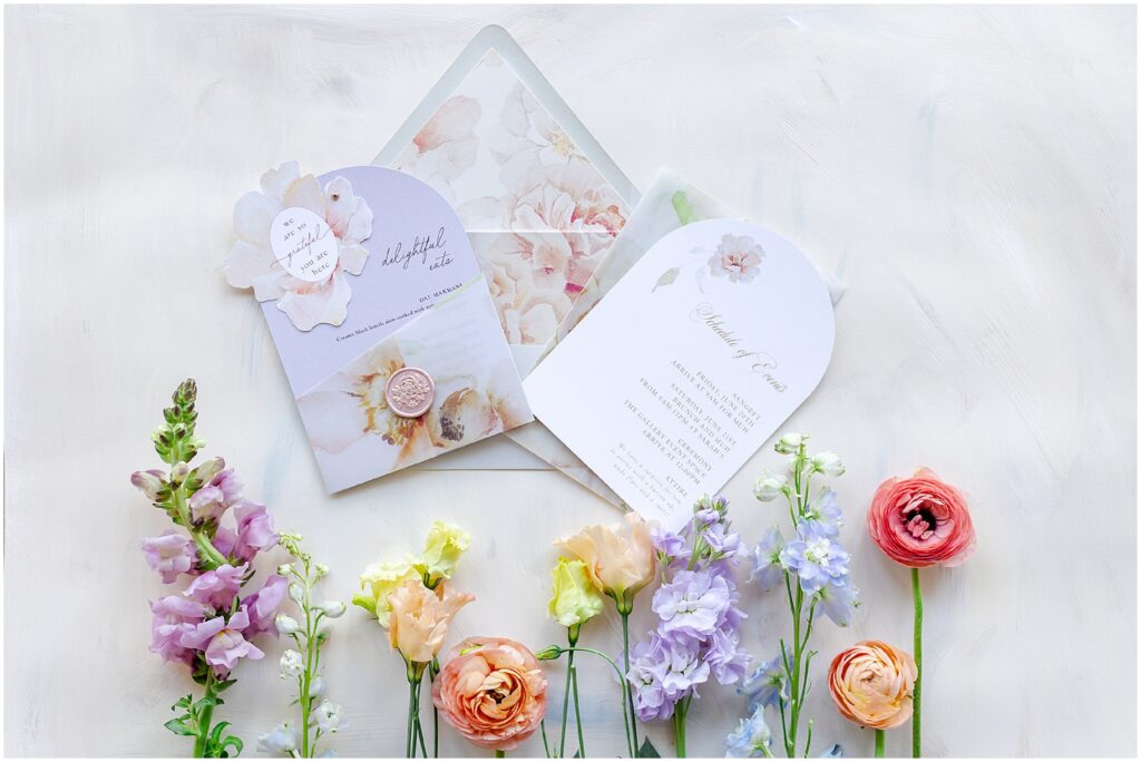 flat lay wedding deteils by the prettiest pixel - mariam saifan photography and good earth floral 