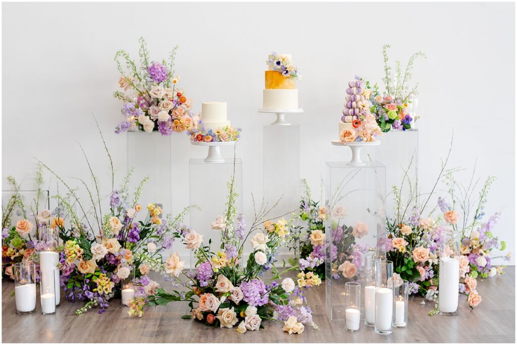 macaroon cake - cake - simple cake with flowers for wedding 