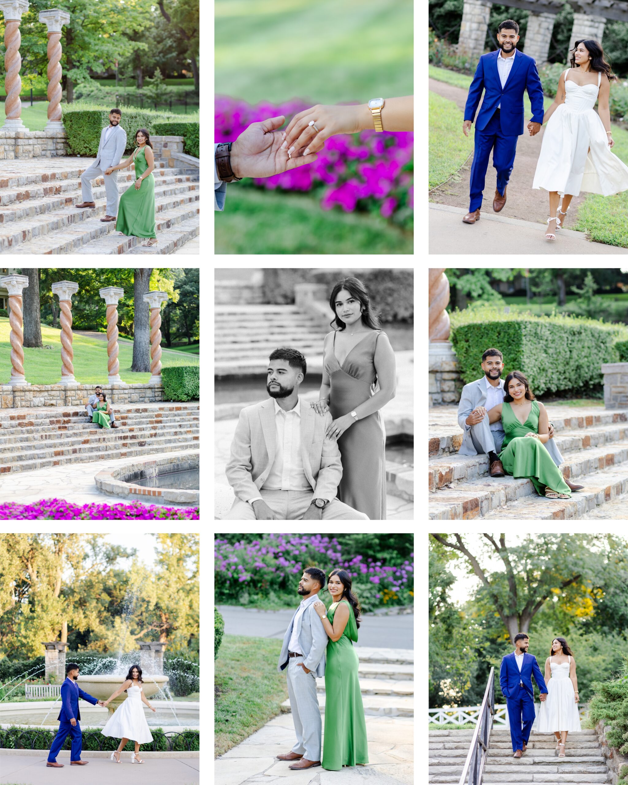 romantic kansas city engagement session