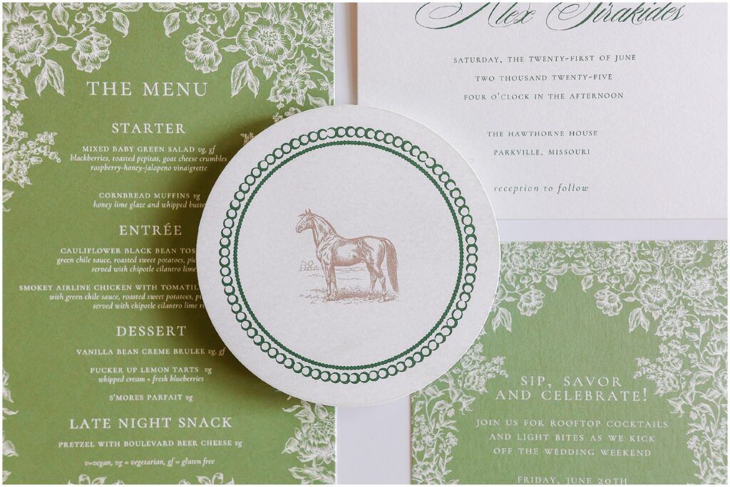 horse wedding invite