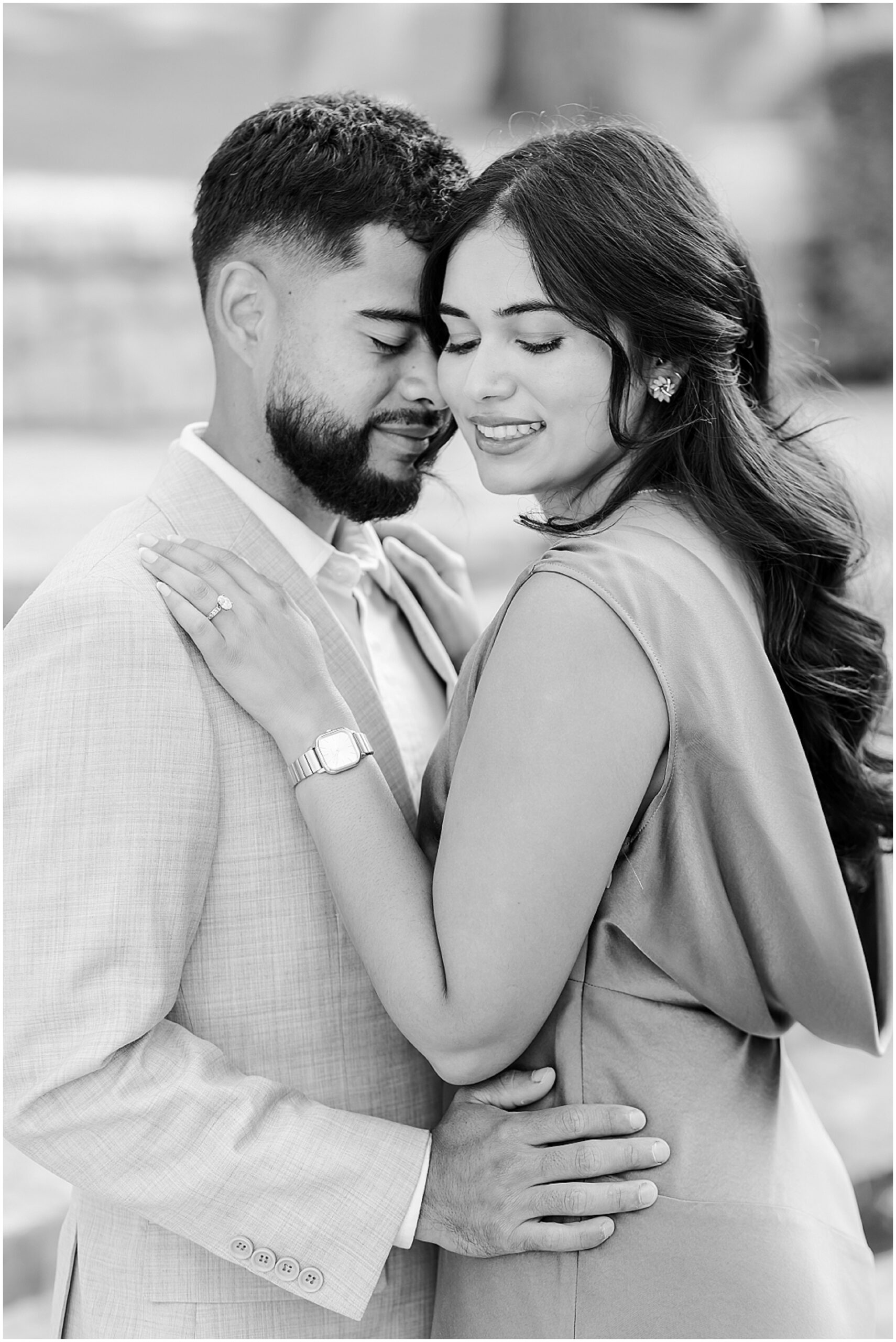 romantic engagement photo