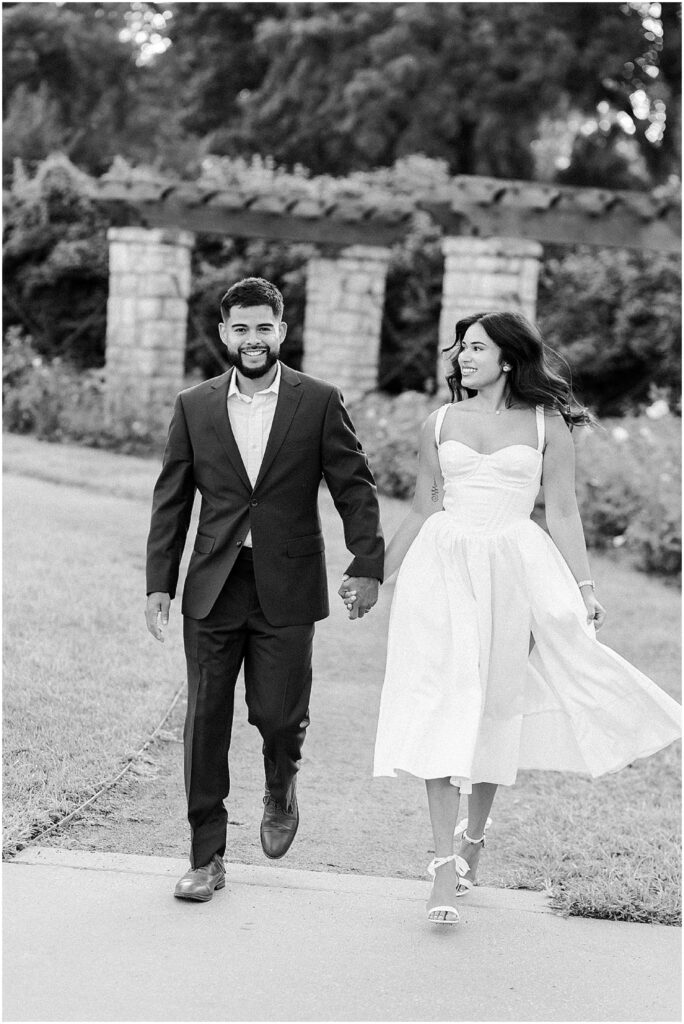 modern romantic engagement session in kansas city