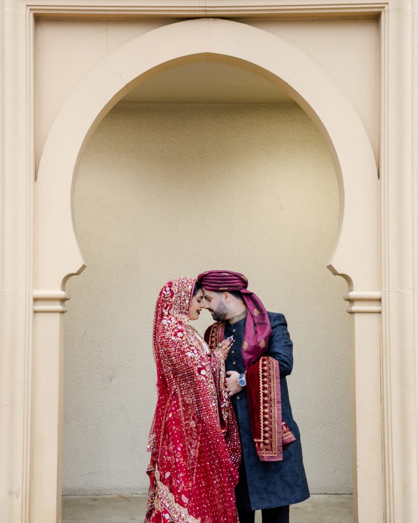 Pakistani South Asian Indian Wedding Photos - Reception in Kansas City at Overland Park Sheraton - Red Wedding Dress - Walima - Rukhsati - Photo & Video - Photography Kansas City Modern Pakistani wedding portraits with soft, romantic styling, photographed by a South Asian wedding photographer serving Kansas City and Phoenix.