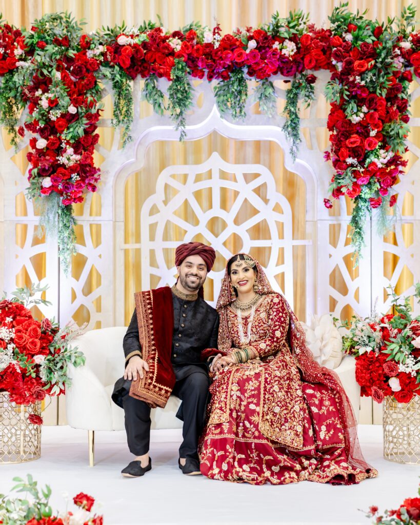 Pakistani South Asian Indian Wedding Photos - Reception in Kansas City at Overland Park Sheraton - Red Wedding Dress - Walima - Rukhsati - Photo & Video - Photography Kansas City - Luxe Pakistani wedding portraits highlighting love and connection, photographed by a Muslim wedding photographer in Kansas City and Scottsdale.